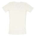 T-shirt i ull med korta ärmar och spets "Cecilie"