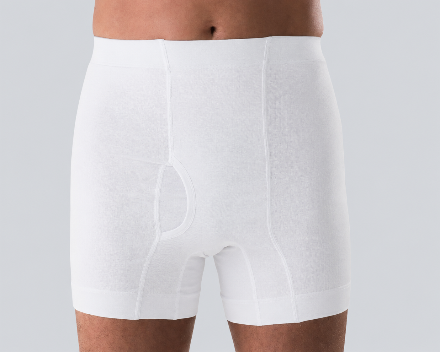 Corsinel komfortboxershorts för herrar i polyamid/elastan, finns i beige, vitt och svart.