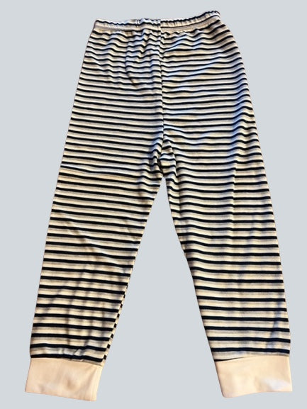 Ullleggings med mörkblå ränder. Barnstorlek
