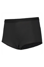 Care Design black high-waisted incontinence underwear with built-in absorbent barrier. Comfortable stretch fabric.