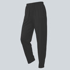 Care Design black high-waisted cotton-blend trousers with full-length side zips for easy dressing.