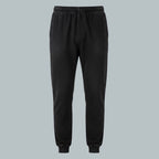 Care Design teal short-sleeve t-shirt and black pyjama bottoms set.